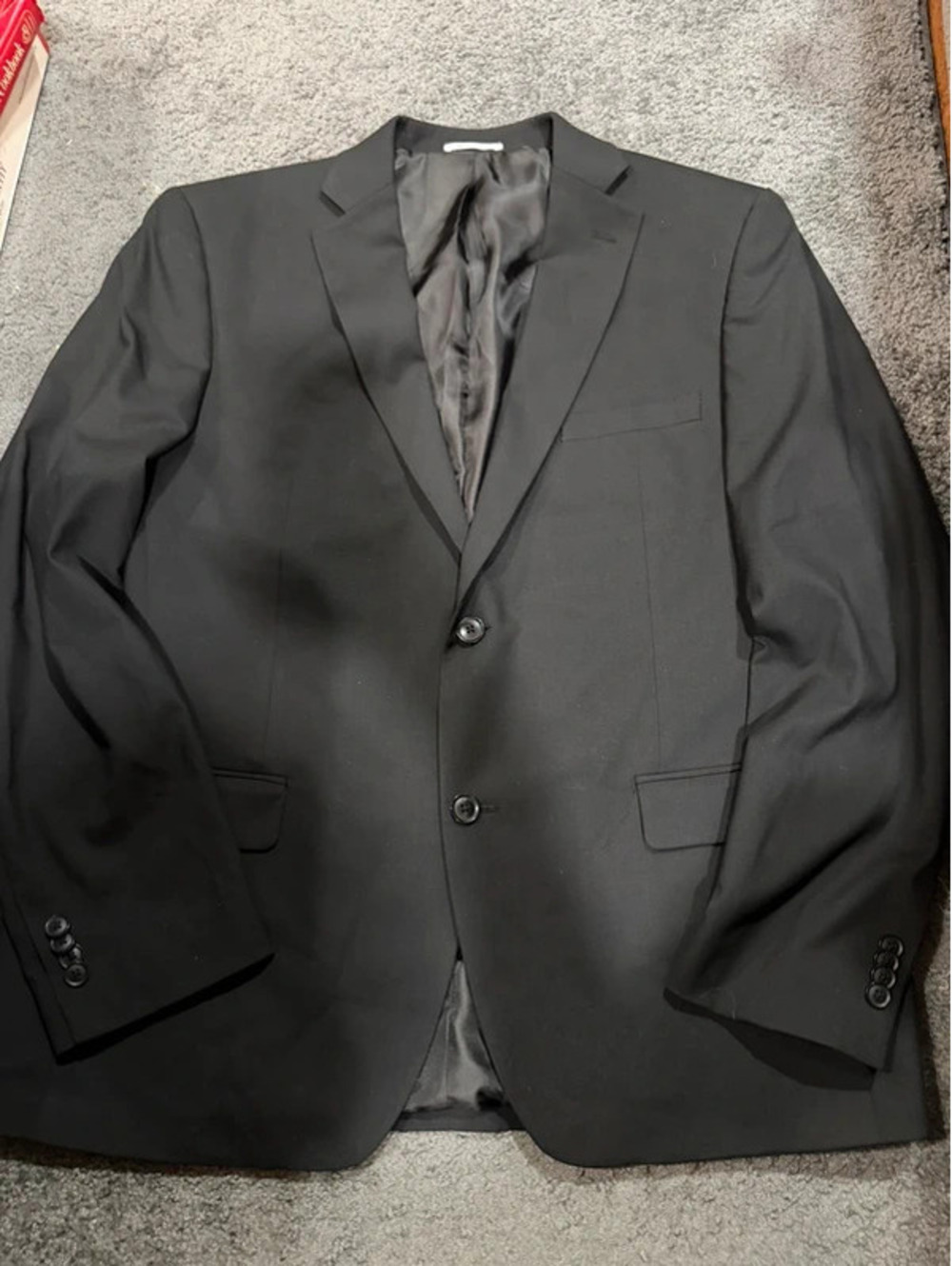 Alfani Men’s Black Slim Fit Stretch Suit Blazer 44R Two Button